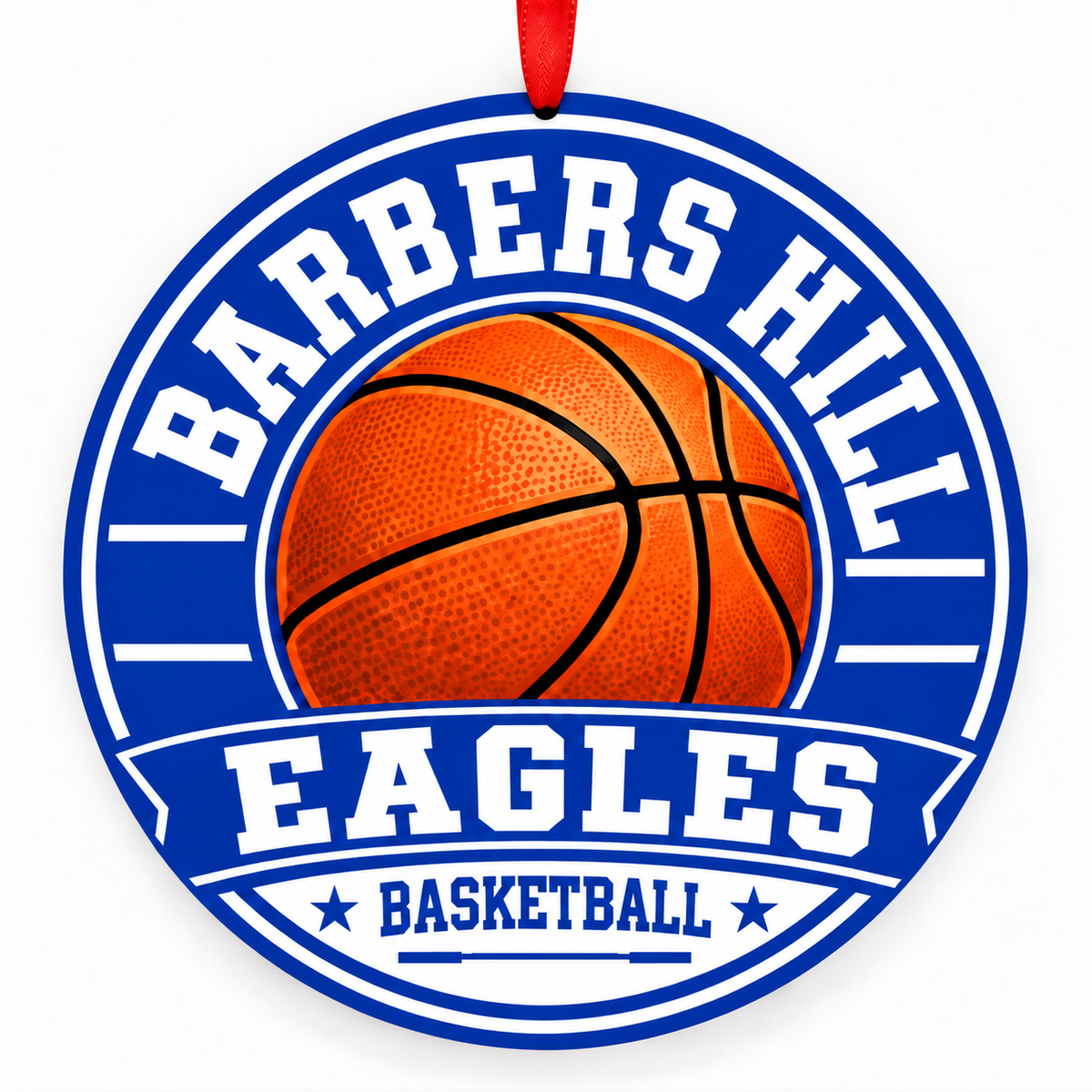 Barbers Hill High School Eagles basketball Christmas ornament