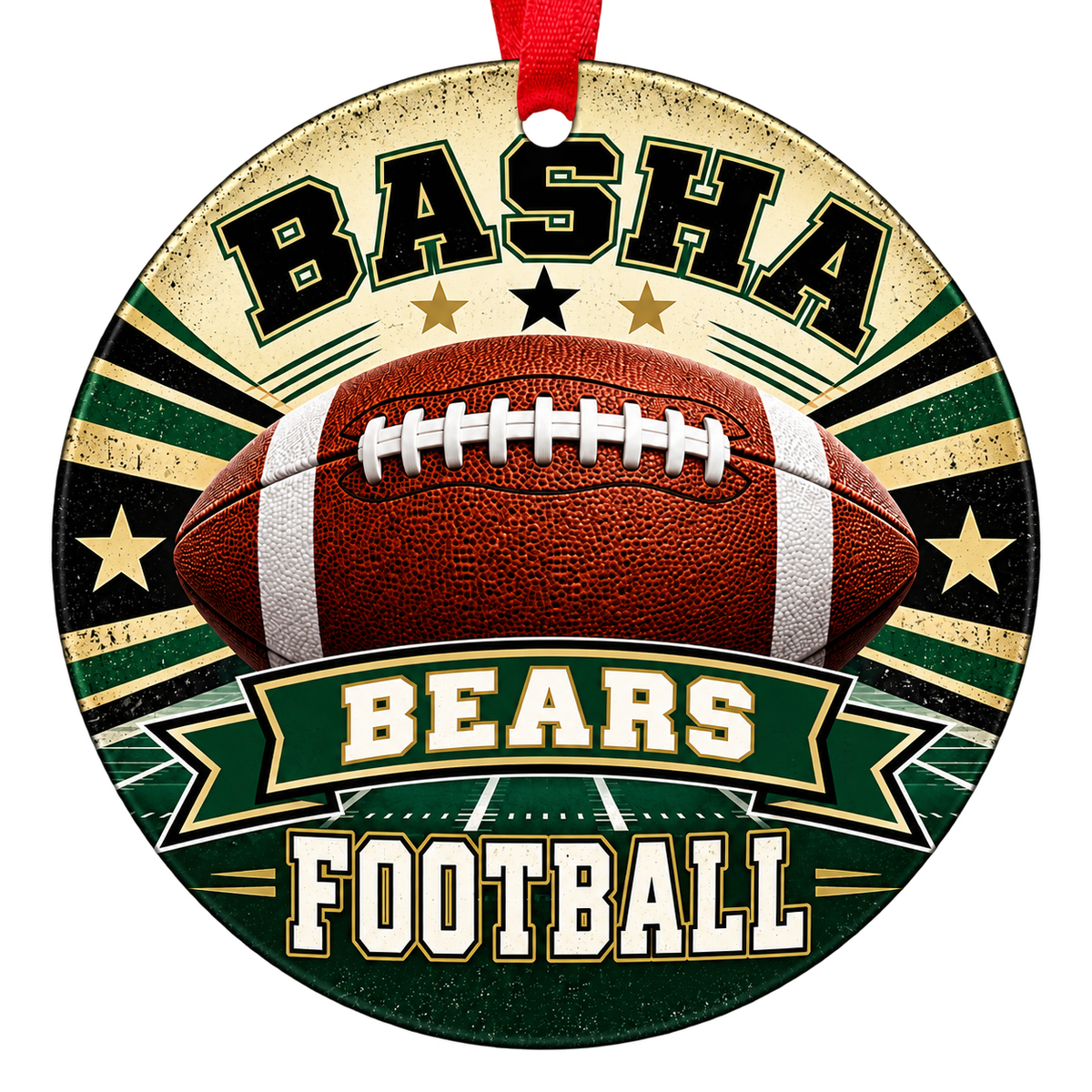 Basha Bears football Christmas ornament — Chandler Arizona