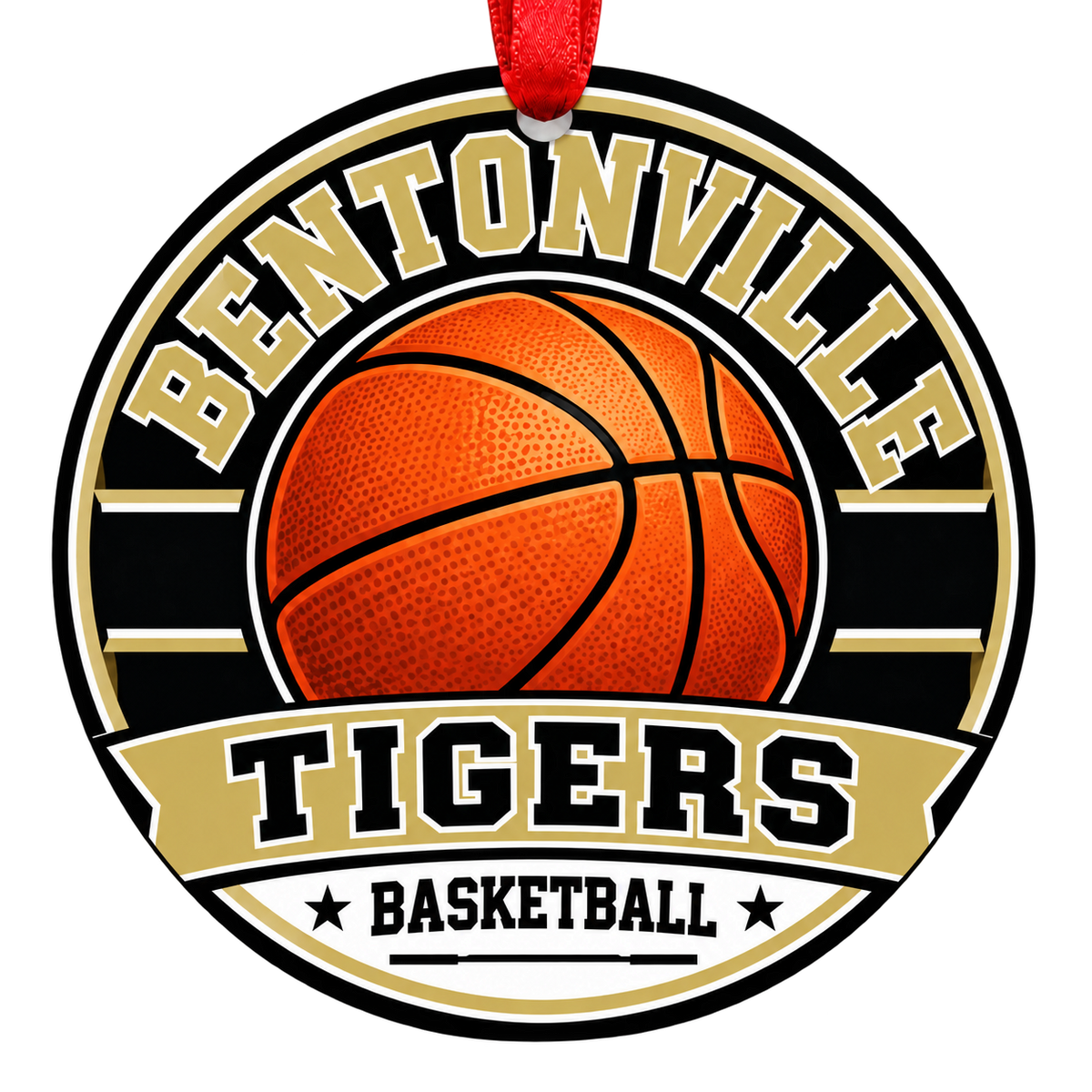 Bentonville Tigers Basketball Christmas ornament