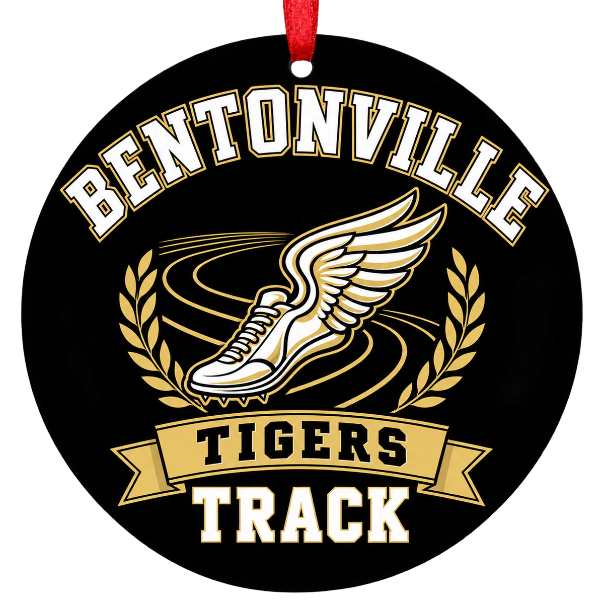 Bentonville Tigers Track Christmas ornament