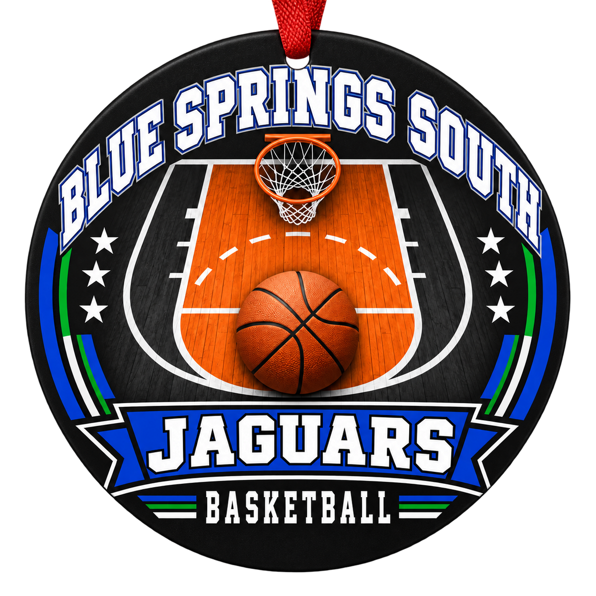 Blue Springs South Jaguars Basketball ornament — Basketball Court