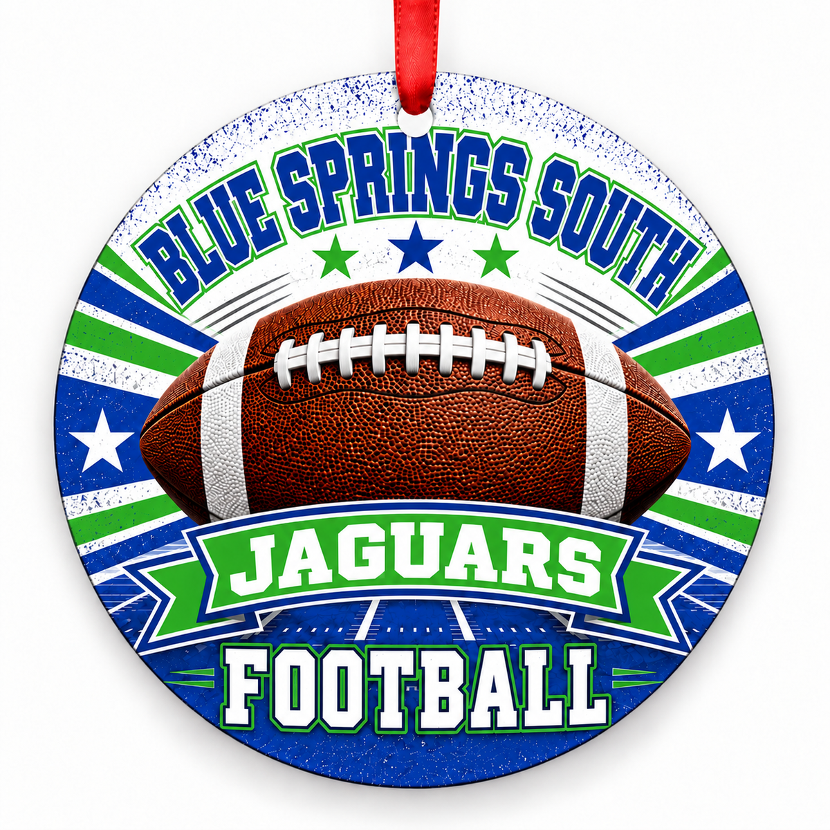 Blue Springs South Jaguars Classic Football Christmas ornament