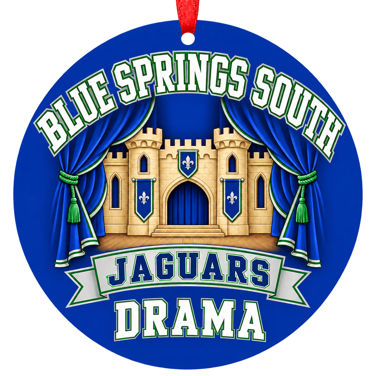 Blue Springs South Jaguars Drama ornament — Castle Stage