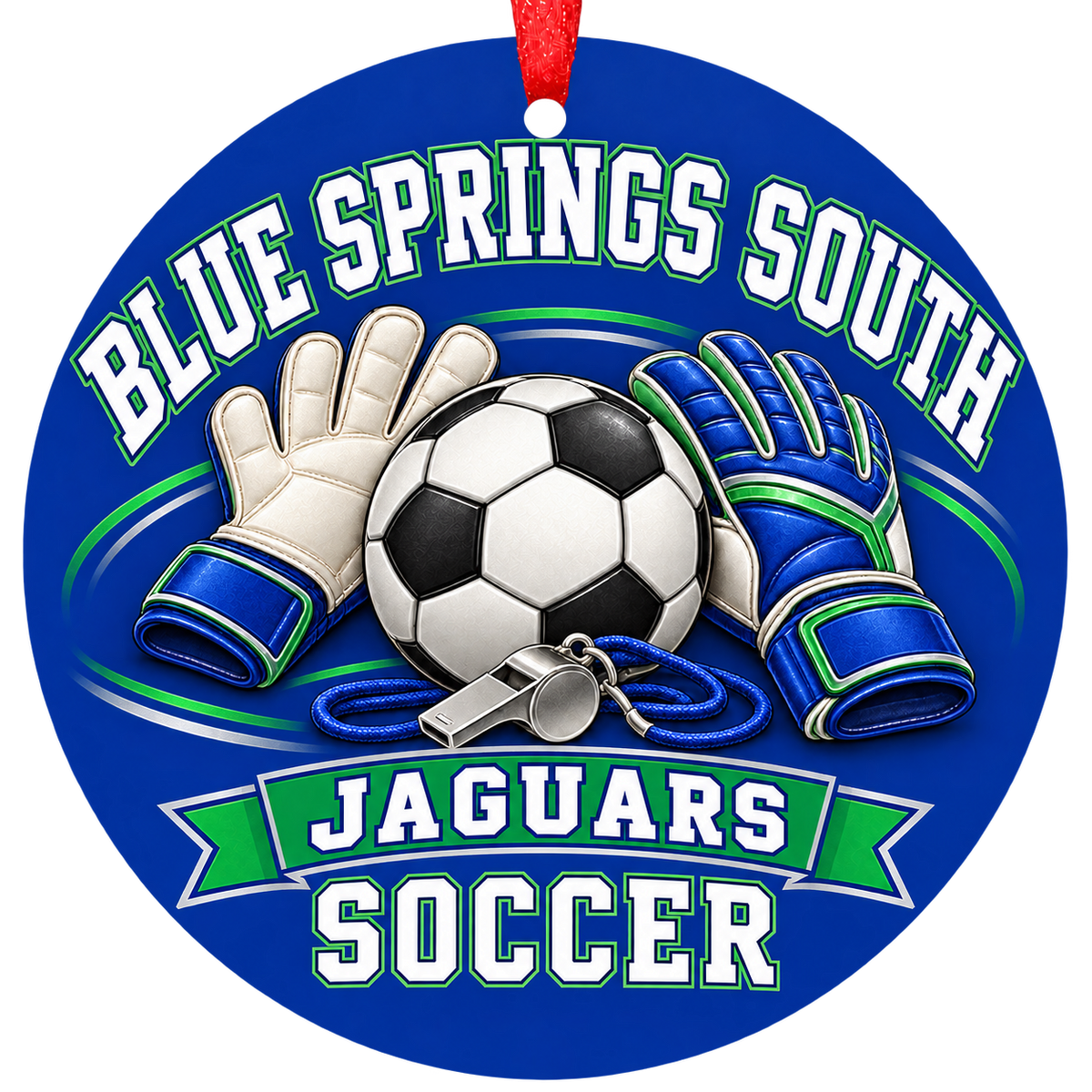 Blue Springs South Jaguars Soccer ornament — Goalkeeper Gear