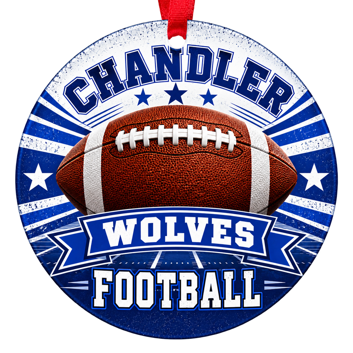 Chandler Wolves football Christmas ornament — Chandler Arizona