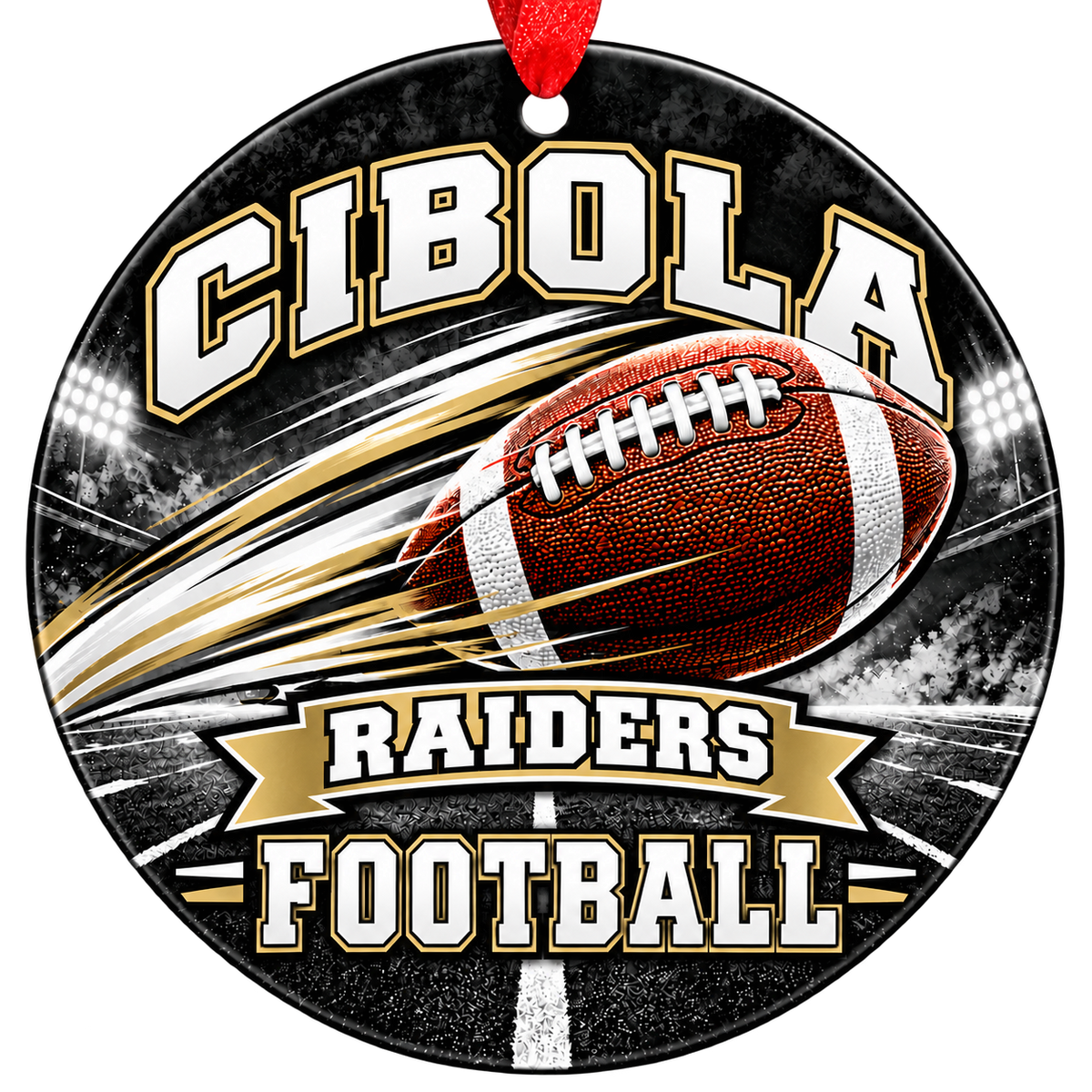 Cibola Raiders football Christmas ornament, Motion design, Yuma, Arizona