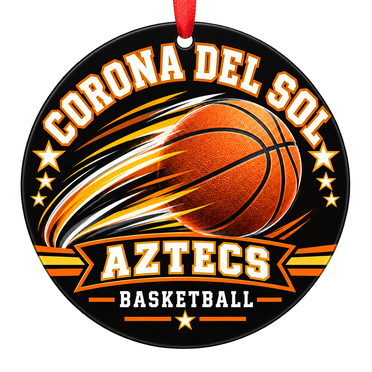 Corona Del Sol Aztecs basketball Christmas ornament, Motion design, Tempe, Arizona