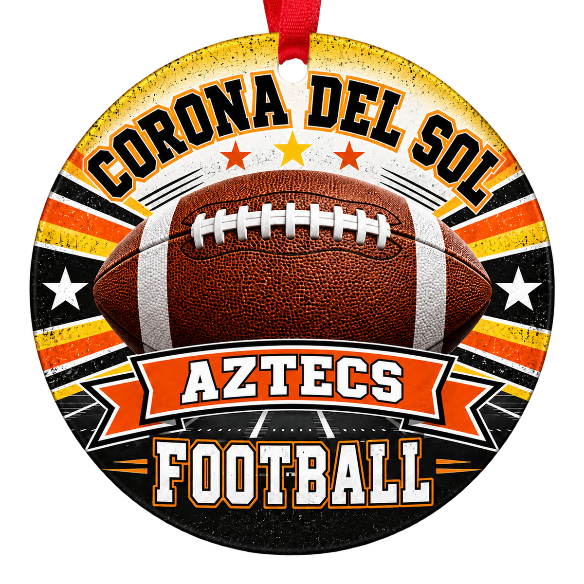 Corona Del Sol High School Aztecs football Christmas ornament, Tempe, Arizona