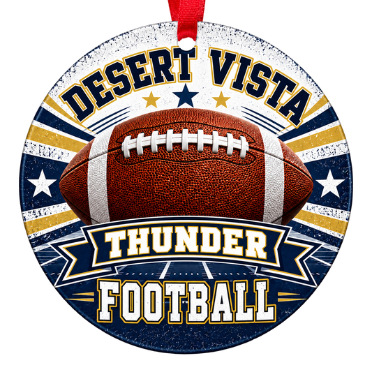 Desert Vista High School Thunder football Christmas ornament, Phoenix, Arizona