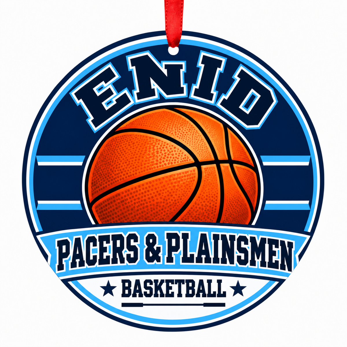 Enid High School Pacers & Plainsmen basketball ornament