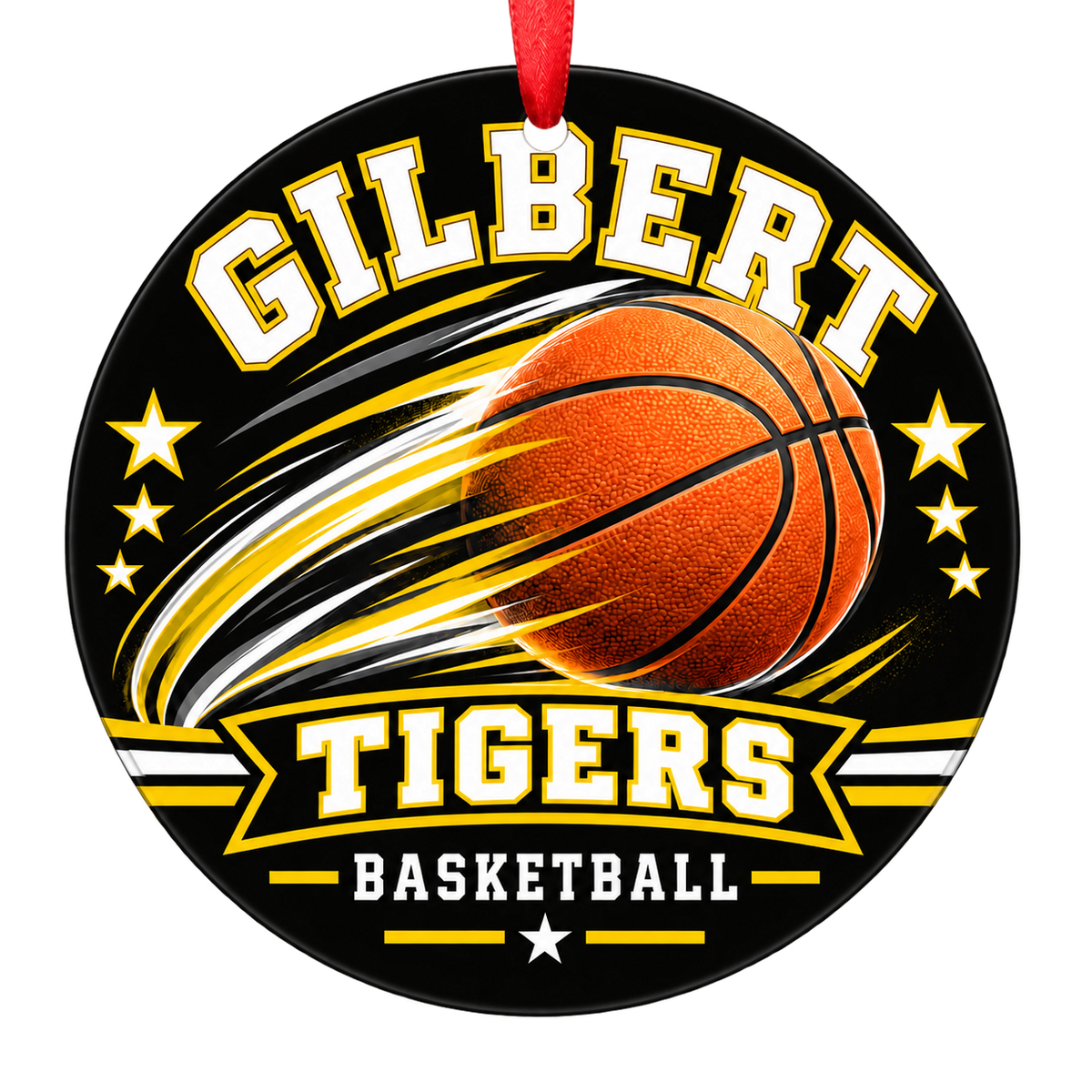 Gilbert Tigers basketball Christmas ornament, Motion design, Gilbert, Arizona
