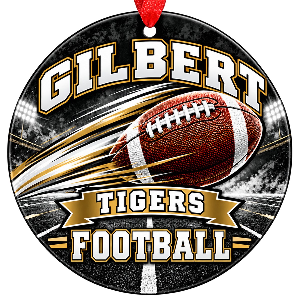 Gilbert Tigers football Christmas ornament, Motion design, Gilbert, Arizona