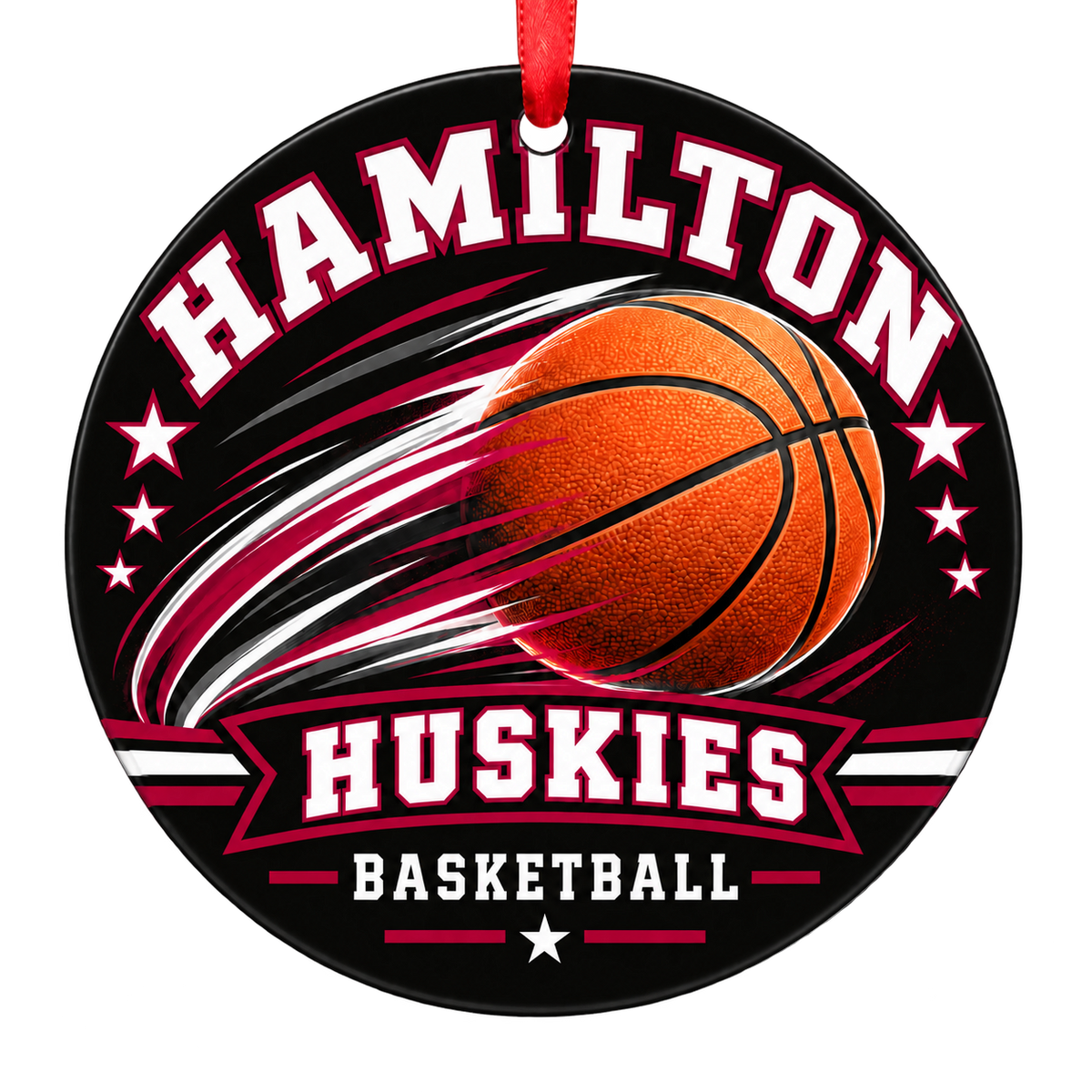 Hamilton Huskies basketball Christmas ornament, Motion design, Chandler, Arizona