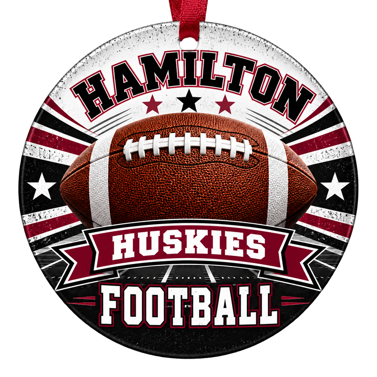 Hamilton Huskies football Christmas ornament — Chandler Arizona