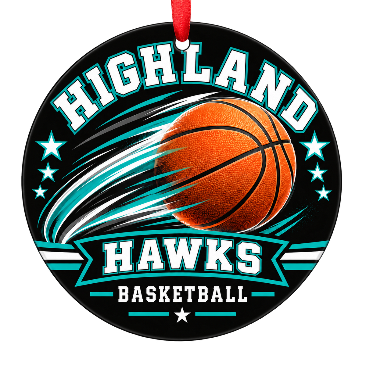 Highland Hawks basketball Christmas ornament, Motion design, Gilbert, Arizona