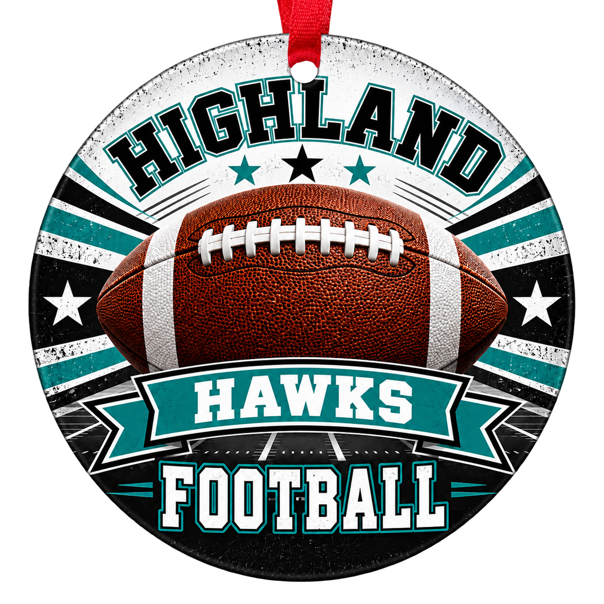 Highland High School Hawks football Christmas ornament, Gilbert, Arizona