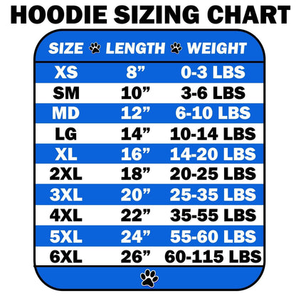 Pet Dog & Cat Hoodie Screen Printed, "Paws And Stripes"