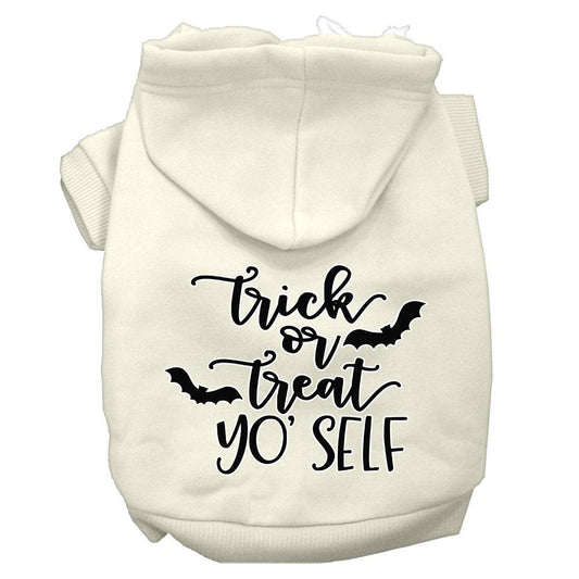Halloween Pet, Dog & Cat Hoodie Screen Printed, "Trick Or Treat Yo' Self"
