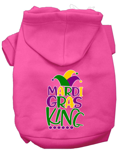 Pet Dog & Cat Hoodie Screen Printed, "Mardi Gras King"