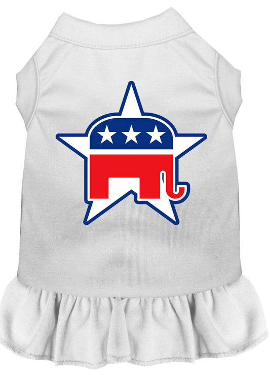 Dog Dress, Pet Dog & Cat Dress Screen Printed, "Republican"