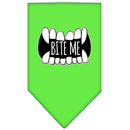 Pet and Dog Bandana Screen Printed, "Bite Me"