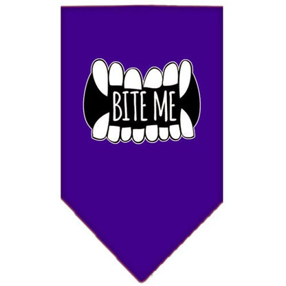 Pet and Dog Bandana Screen Printed, "Bite Me"