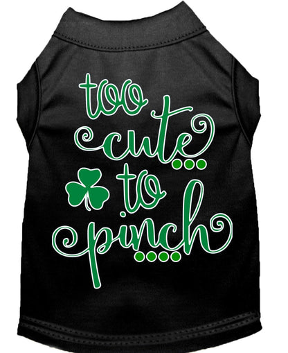 Pet Dog & Cat Shirt Screen Printed, "Too Cute To Pinch"
