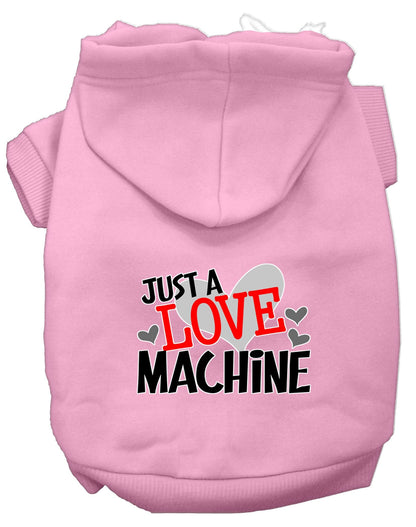 Pet, Dog & Cat Hoodie Screen Printed, "Just A Love Machine"