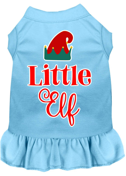 Christmas Pet Dog & Cat Dress Screen Printed, "Little Elf"