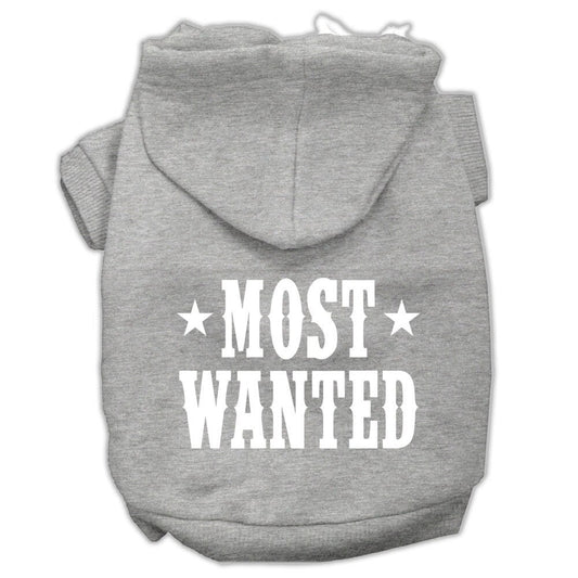 Pet Dog & Cat Hoodie Screen Printed, "Most Wanted"