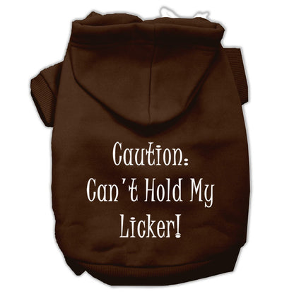 Pet, Dog & Cat Hoodie Screen Printed, "Can't Hold My Licker"