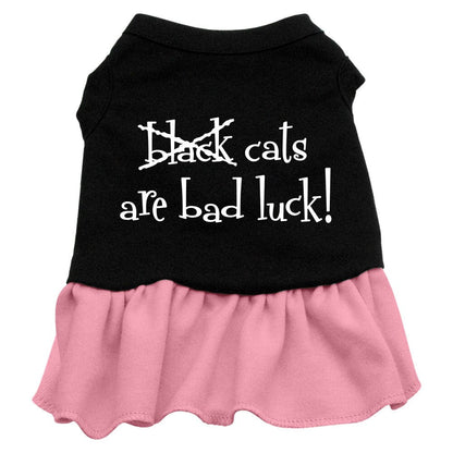 Halloween Pet Dog & Cat Dress Screen Printed, "Black Cats Are Bad Luck"