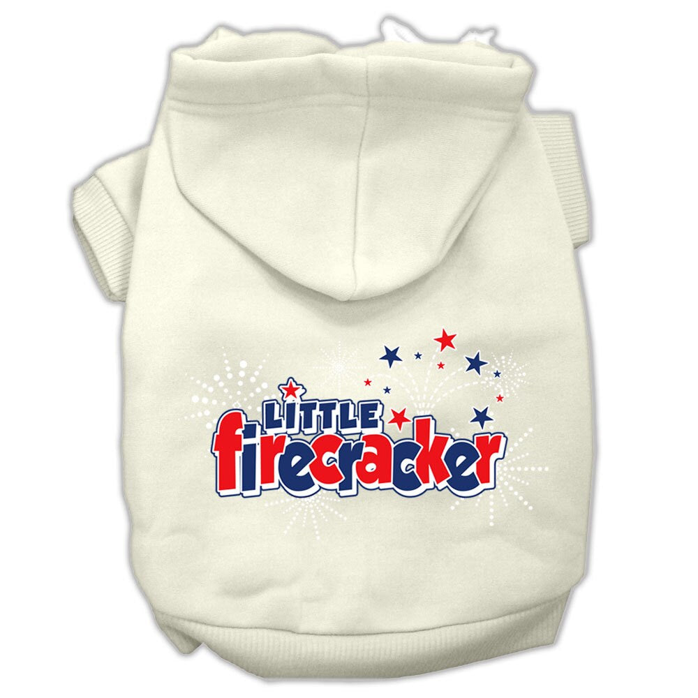 Pet Dog & Cat Hoodie Screen Printed, "Little Firecracker"