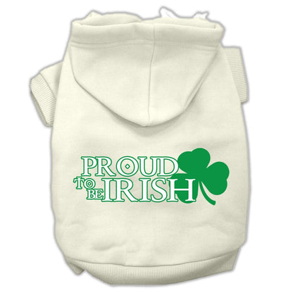 Pet Dog & Cat Hoodie Screen Printed, "Proud To Be Irish"