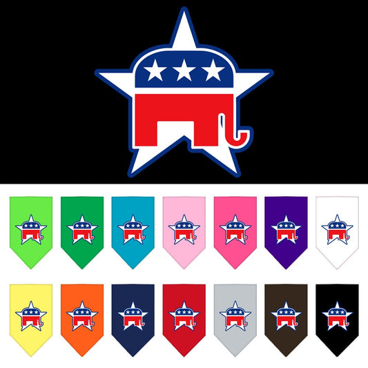 Dog Bandana Screen Printed, "Republican"