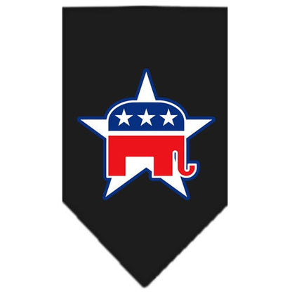 Dog Bandana Screen Printed, "Republican"