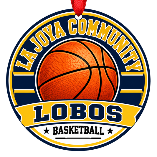 La Joya Community Lobos basketball Christmas ornament, Classic design, Avondale, Arizona