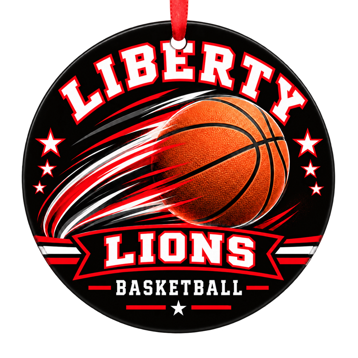 Liberty Lions basketball Christmas ornament, Motion design, Peoria, Arizona