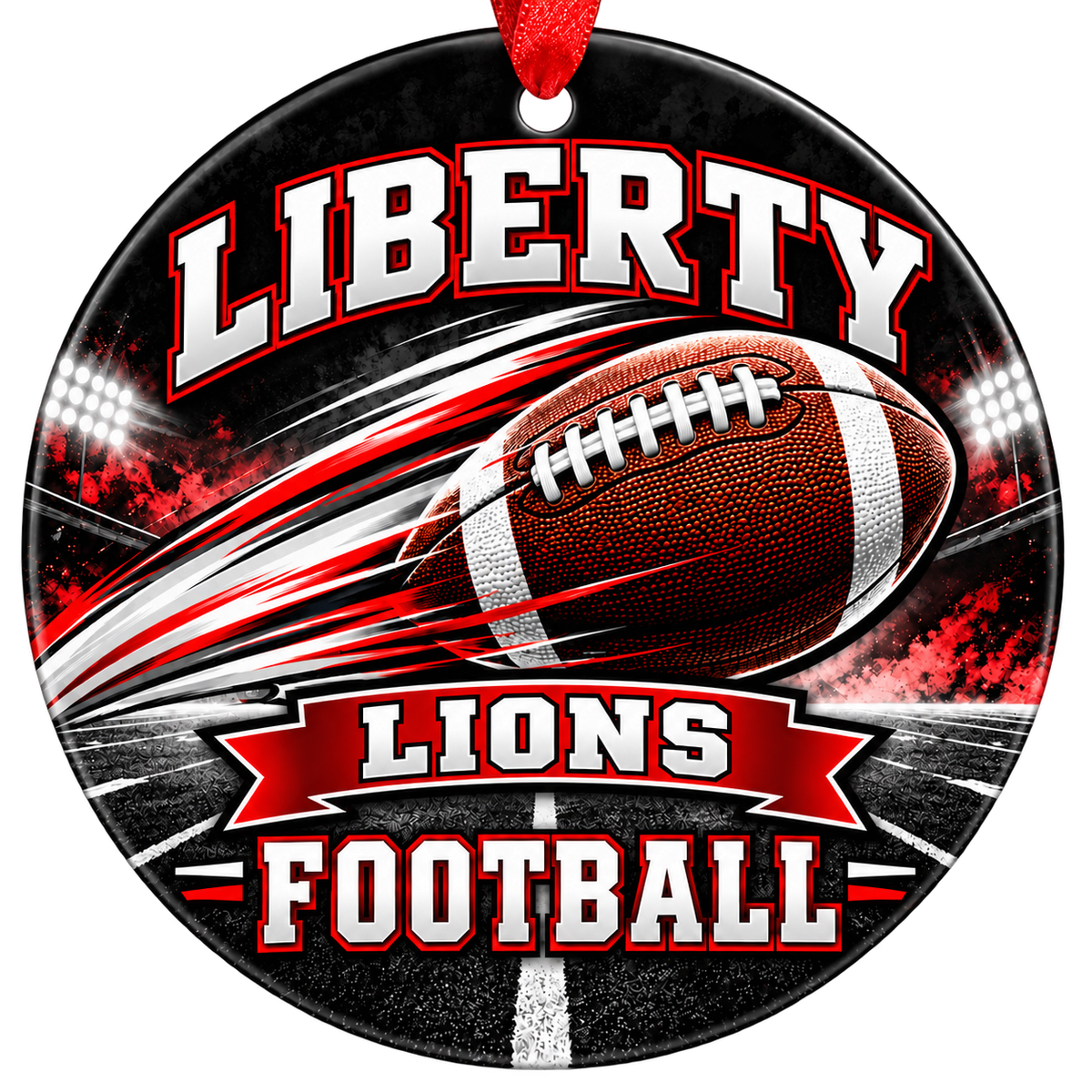 Liberty Lions football Christmas ornament, Motion design, Peoria, Arizona