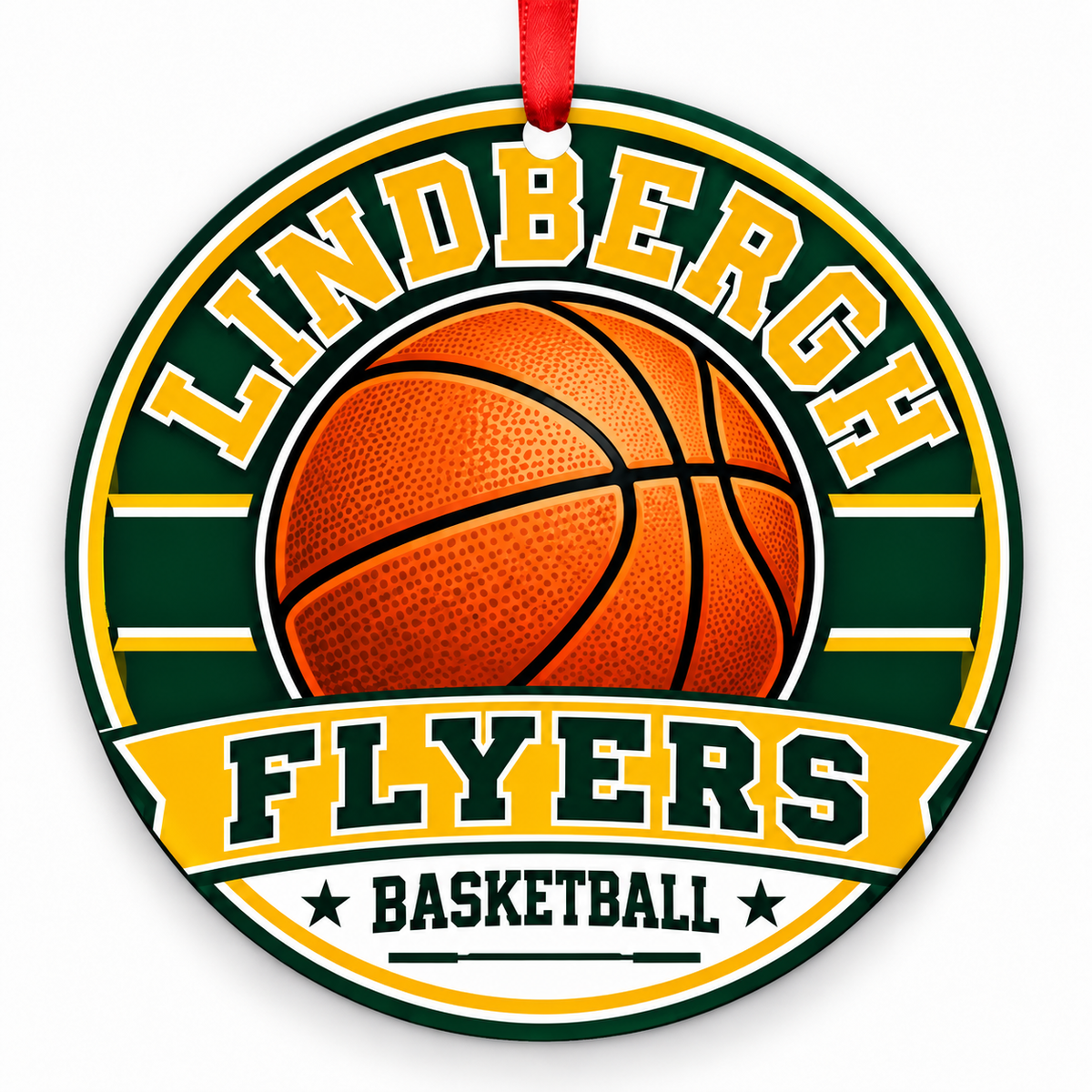 Lindbergh Flyers Basketball Christmas ornament