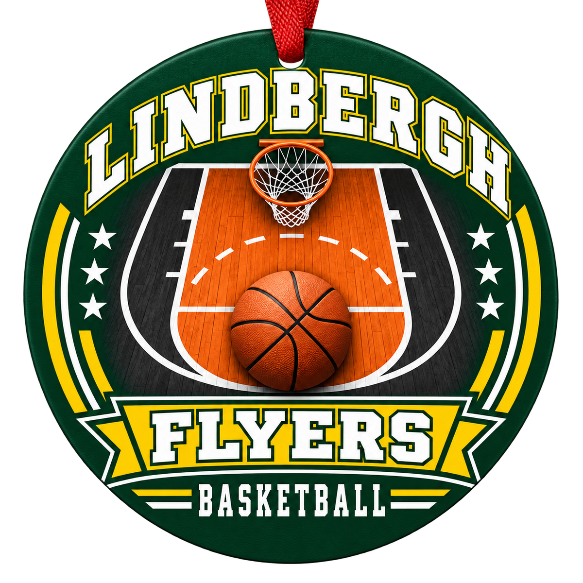 Lindbergh Flyers Basketball ornament — Basketball Court