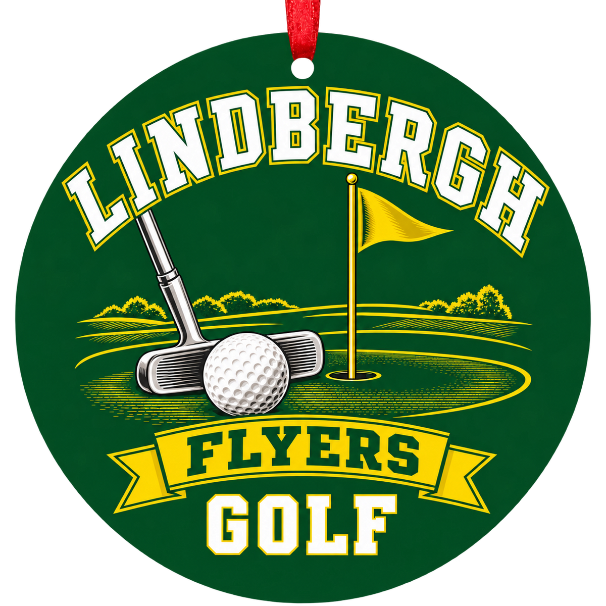 Lindbergh Flyers Golf ornament — Putting Green