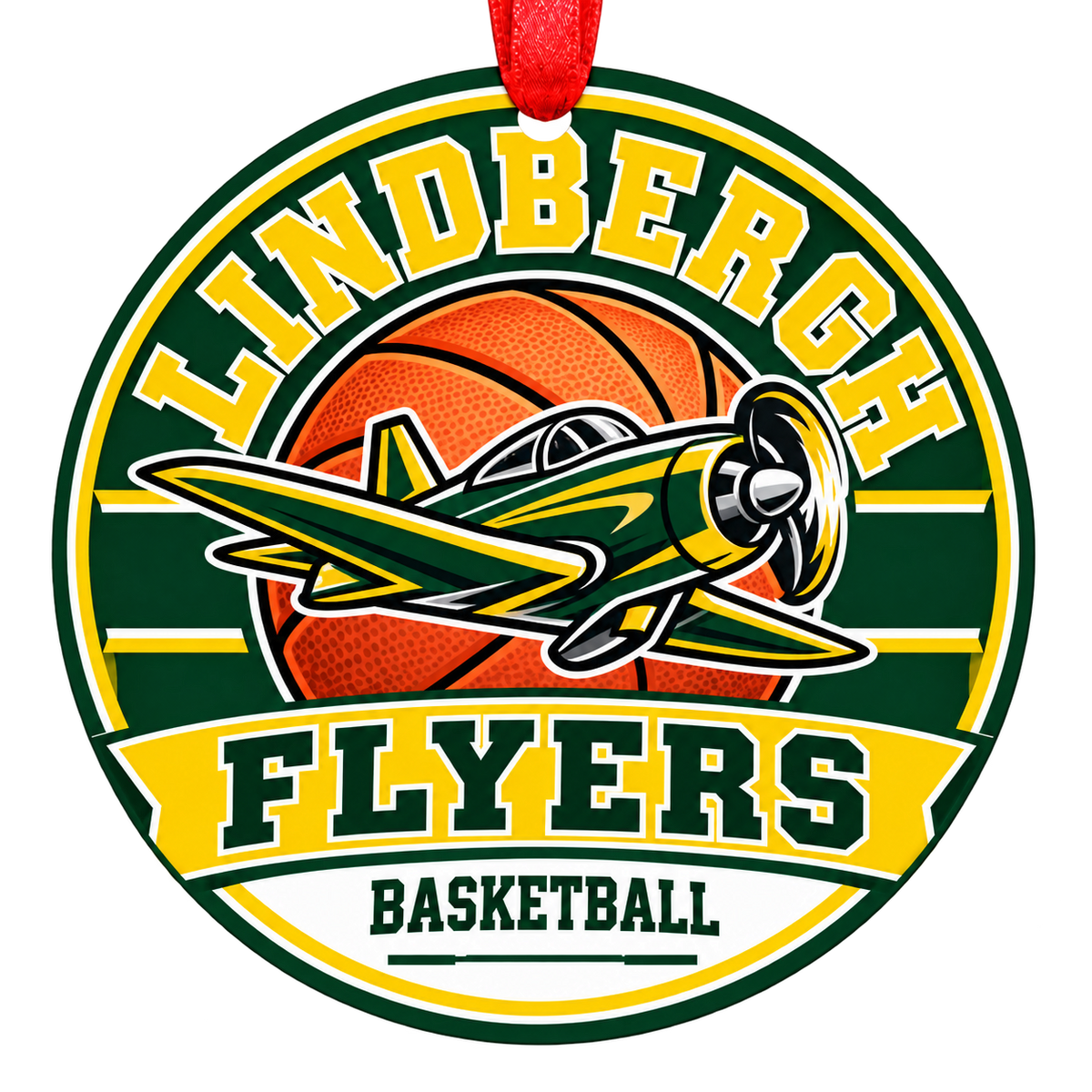 Lindbergh Flyers Basketball ornament — Flyers and Basketball