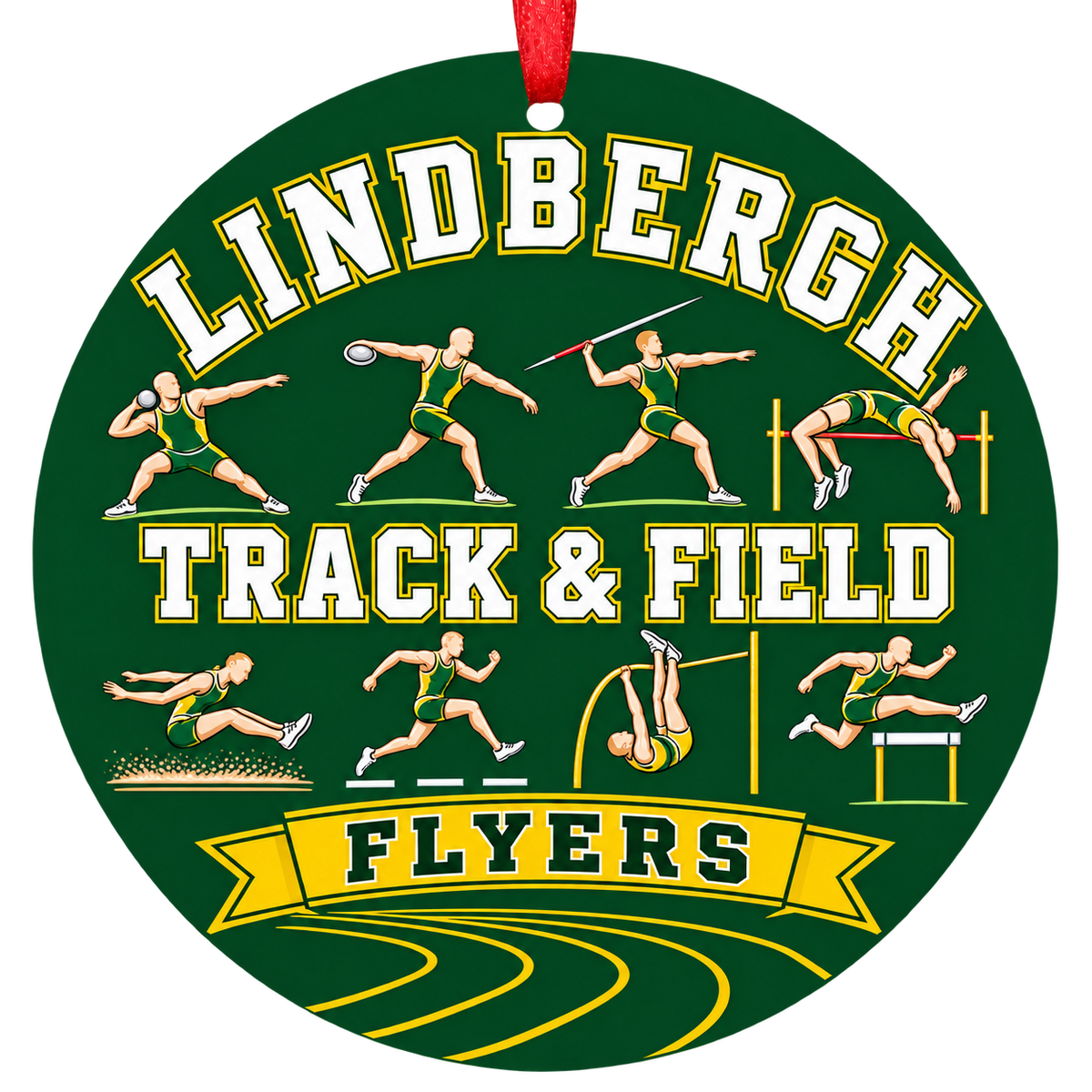 Lindbergh Flyers Track ornament — Track and Field