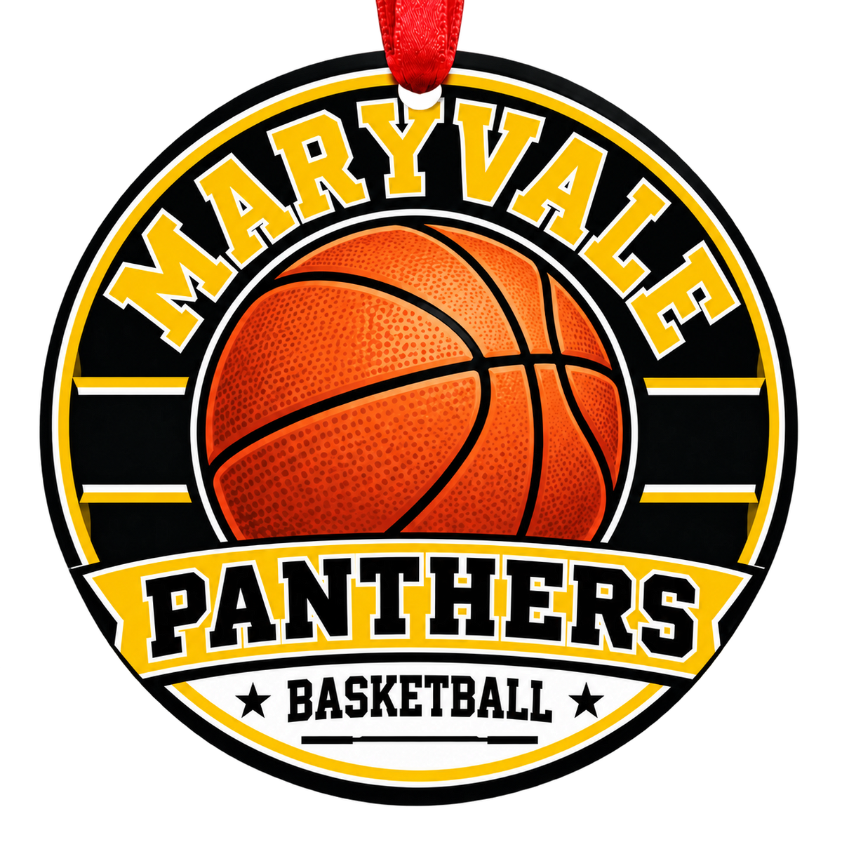 Maryvale Panthers basketball Christmas ornament, Classic design, Phoenix, Arizona
