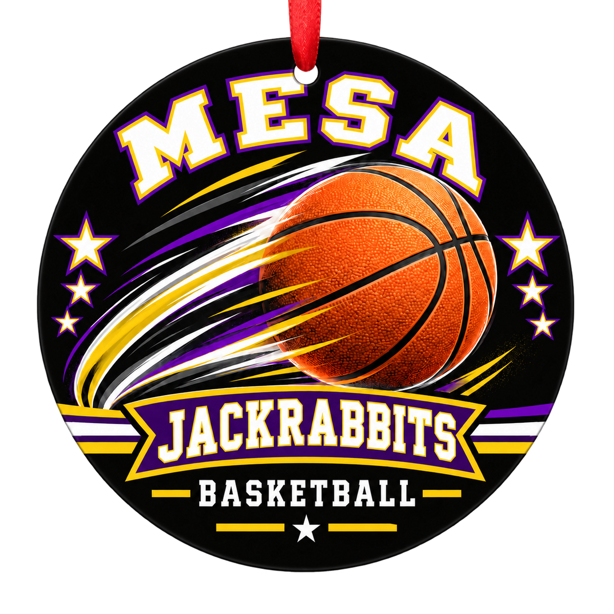Mesa Jackrabbits basketball Christmas ornament, Motion design, Mesa, Arizona
