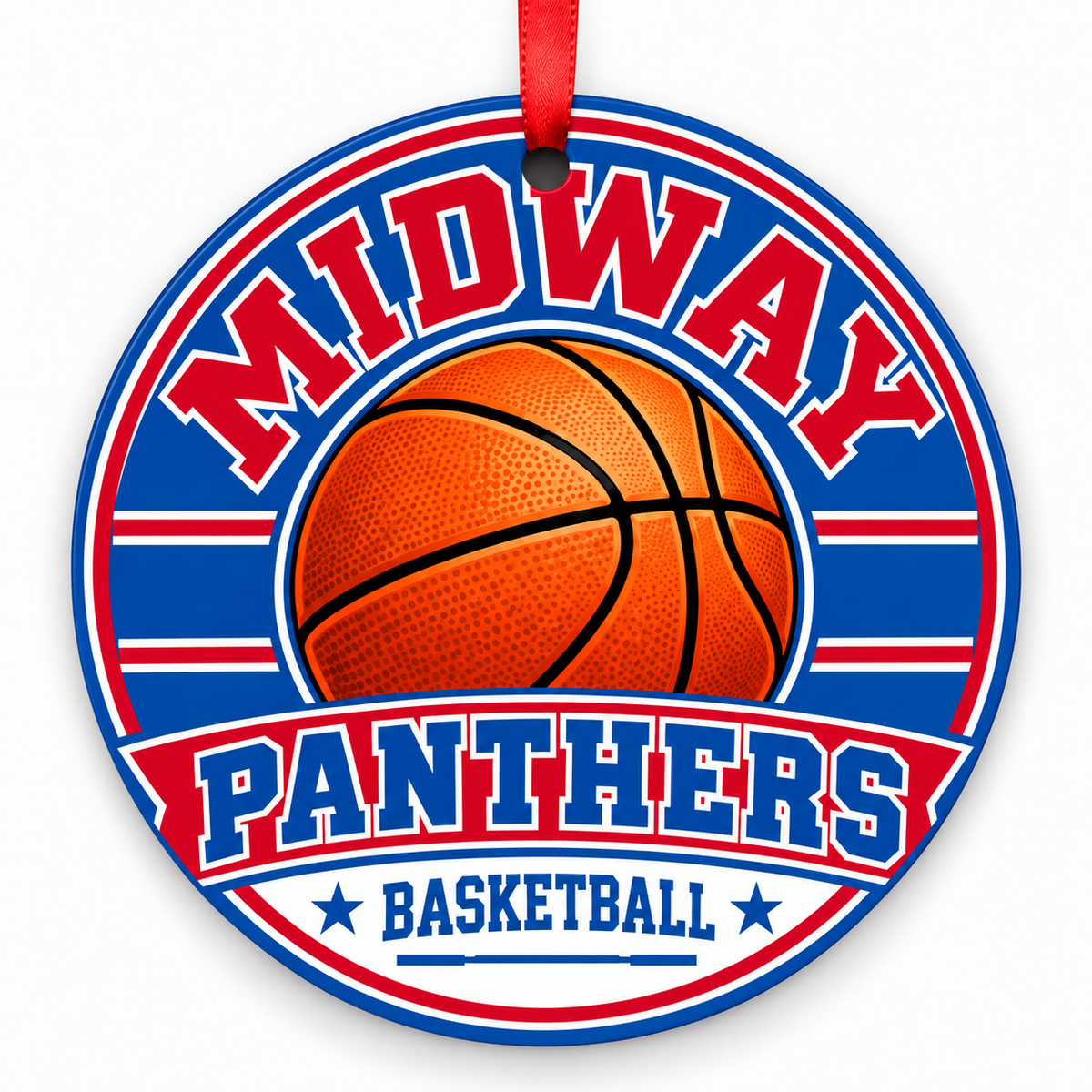 Midway High School Panthers basketball Christmas ornament