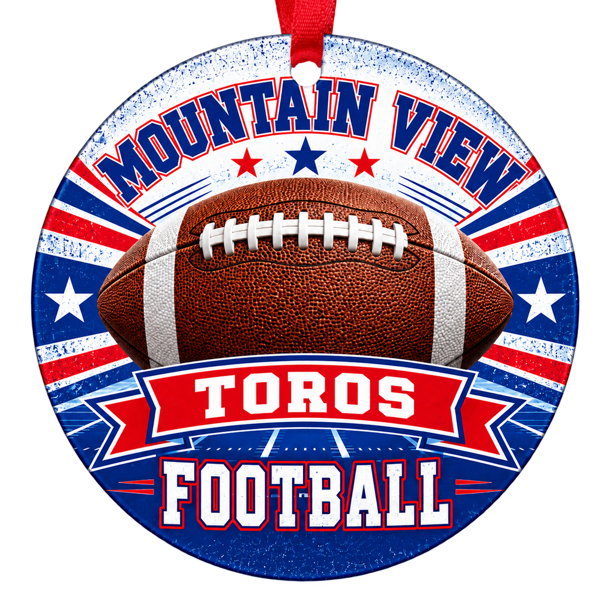 Mountain View Toros football Christmas ornament — Mesa Arizona