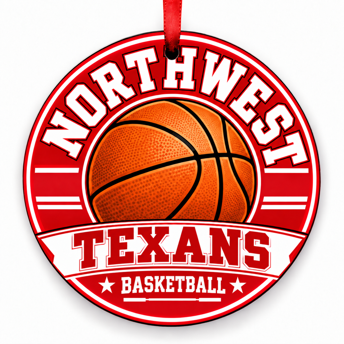 Northwest High School Texans basketball Christmas ornament