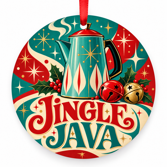 Jingle Java coffee Christmas ornament